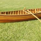 Real Canoe w/ Ribs Curved Bow  Matte Finished 12 Ft Cedar Hull  Paddles Assembly