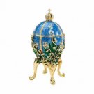 Antique Replica Imperial Russian Enameled Eggs V Empress Valentina Jewelry Box