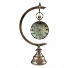 Antique Replica Victorian Library Eye of Time Clock Pocket Watch with Compass
