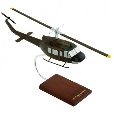 US Army Bell UH-1D Iroquois Huey Helicopter 15.75" Wood Model Aircraft