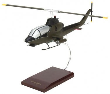 US Army Helicopter Bell AH-1G Super Cobra 15.75" Wood Model Aircraft