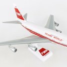 Airplane TWA Airlines TWA Boeing 747SP Desk Top 12 "  Model Aircraft