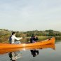 Real High-Performance Canoe W/Ribs 18 Ft Cedar Strip Wood With Paddles Assembled