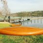 Real High-Performance Canoe W/Ribs 18 Ft Cedar Strip Wood With Paddles Assembled