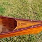 Real High-Performance Canoe W/Ribs 18 Ft Cedar Strip Wood With Paddles Assembled