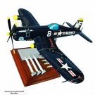 Airplane USAF F-4U-5NL Night Corsair With Ordinance 12.5" Wood Model  Aircraft