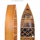 Canoe Wine Shelf-Book Case 74" Built 4 Shelves Wooden  Assembled