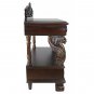 Renaissance Hand-Carved 40" Solid Hardwood Lord Raffles Winged Lion Buffet Table