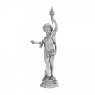 French Chateau Grande Cherub Sentinel Garden 52"  Statue Left Arm