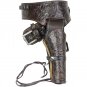 Deluxe Tooled Antiqued Brown Leather Western Holster large Waist: 40-44