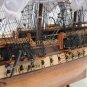 USS Constitution Old Ironside Tall Ship 38" Model Sailboat With Table Top Display Case Assembled