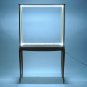 Floor Display Case Clear Finish with LED 40.5" Wood With Acrylic Glass for Tall Ships Yachts Boats