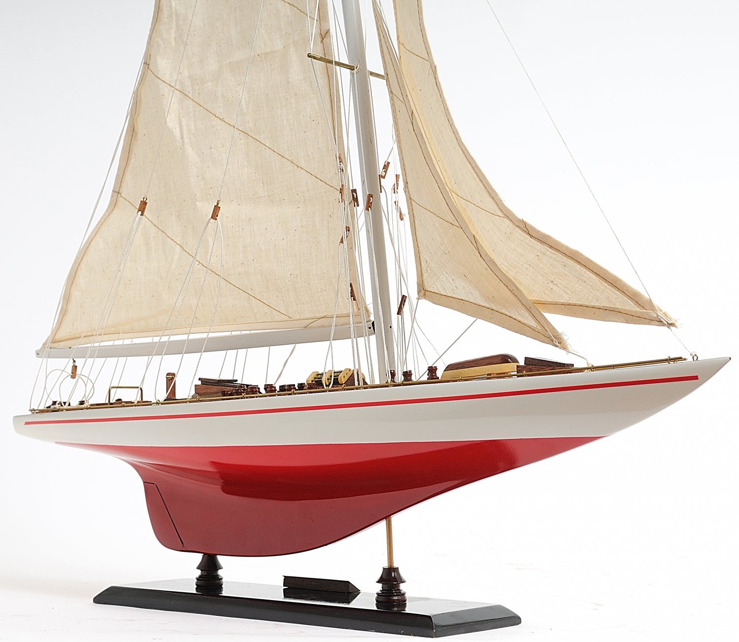 America S Cup 1933 Endeavour J Class Sailboat Red And White 24 Wood