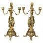 Rococo Style Cherub 19" Clock Saint Remy With 20" Candelabra Set