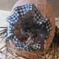 Country Style Primitive Handmade Easter Egg Basket
