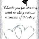 25 PERSONALIZED WEDDING BOOKMARK FAVORS - Laminated w/ tassels - KEEPSAKES!