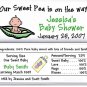 25 PERSONALIZED BABY SHOWER CANDY WRAPPER FAVORS