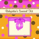 PERSONALIZED BABYSITTER SURVIVAL KIT - Fab & Funky colors!