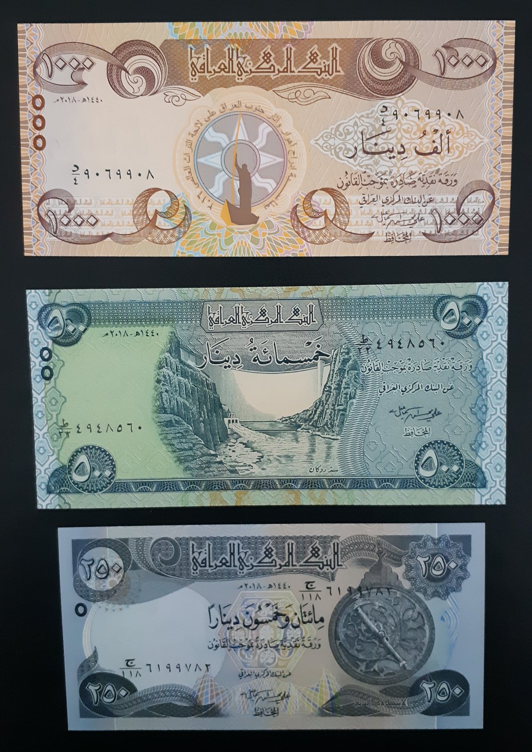 IRAQ 15 UNC Banknotes set of 3 x5 PCs.,Uncirculated Papermoney