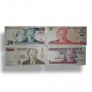 Turkey Set of 4 UNC Banknotes YTL " new Lira"