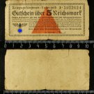 Germany Nazi 5 Reichsmark 1939 -1944 For prisoners of war Pow camp 3 Reich