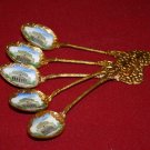 Vintage Old 5 spoons Moscow Bolshoi theater Enamel USSR Retro Russia