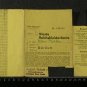 Clothing Card 3rd Reich 1944 WW2