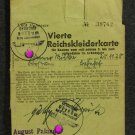 Clothing Card for Boys from the Age of 3 to 15 Years 3rd Reich 1943