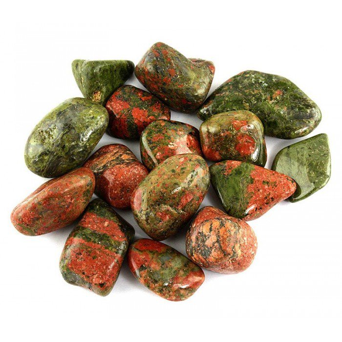 Large Tumbled Unakite Jasper Crystal Gemstone | Wicca | Witchcraft | Pagan | Rituals | Occult