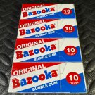4-PACK LOT BOX BAZOOKA ORIGINAL FLAVOR BUBBLE GUM 10 PIECES PER PACK = 40 pcs! 4-PACK LOT BOX BAZOOKA ORIGINAL FLAVOR BUBBLE GUM 10 PIECES PER PACK = 40 pcs!