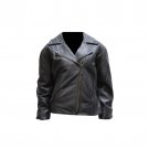 Women's Leather Jacket With Braids