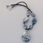 Black White Silk Stone Onyx Gemstone Necklace