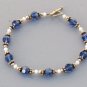 Royal Blue and White Crystal Bracelet