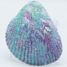Acrylic Pour Shell Turquoise Purple Gold Item 033