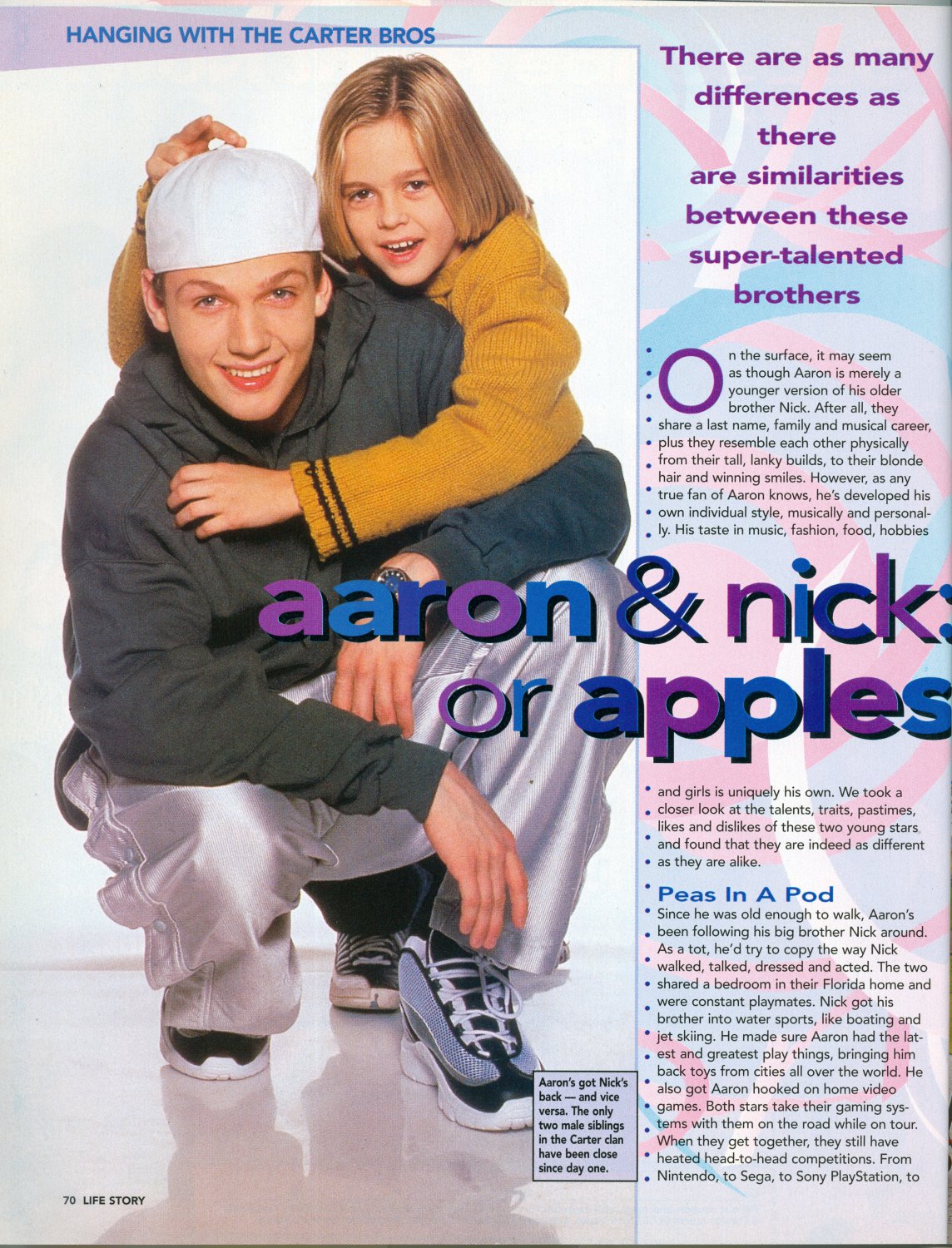 Aaron Nick Carter - Singer - 11" x 8" Teen Magazine Pinup Mini-Poster
