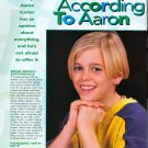 Aaron Carter - Singer - 11" x 8" Teen Magazine Pinup Mini-Poster   2002  RIP