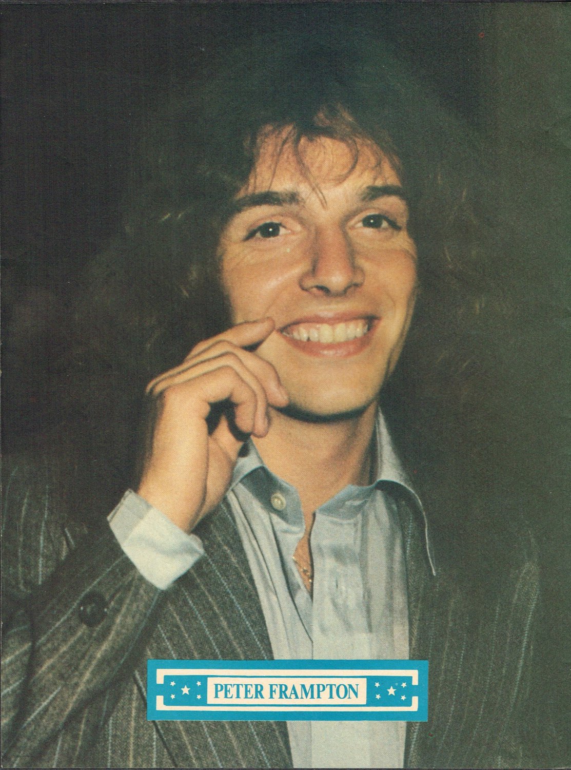 Peter Frampton - Anson Williams  Singer 11" x 8" Teen Magazine Pinup Mini-Poster