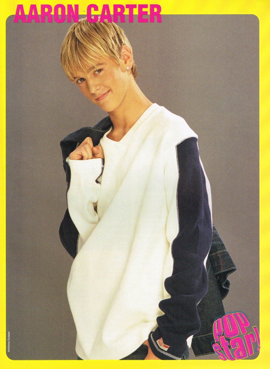 Aaron Carter - Singer - 11" x 8" Teen Magazine Pinup Mini-Poster    RIP