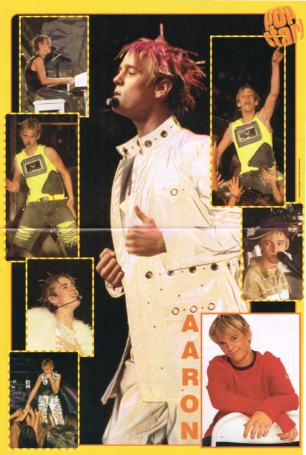 Aaron Carter - Jacob Underwood - O-Town  16"x 11" Teen Magazine Pinup Mini-Poster