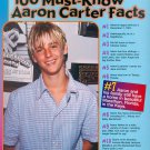 Aaron Carter - Singer - 11" x 8" Teen Mag Pinup Mini-Poster Clipping 15 Aaron Carter - Singer - 11" x 8" Teen Mag Pinup Mini-Poster Clipping 15