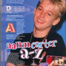Aaron Carter - singer - 11" x 8" Teen Magazine Pinup Mini Poster Clipping 48