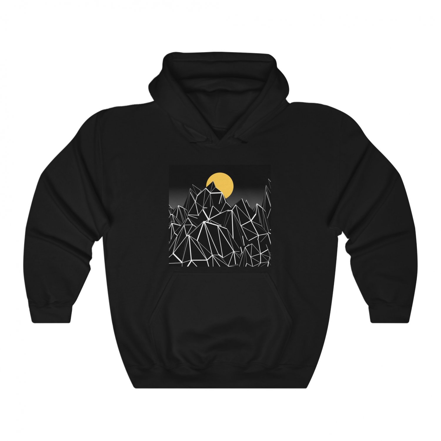 Low Poly Mountains Unisex Blend Hooded Sweatshirt