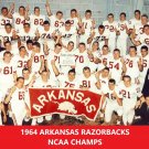 1964 ARKANSAS RAZORBACKS 8X10 TEAM PHOTO PICTURE NCAA FOOTBALL NATIONAL CHAMPS