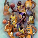 LOS ANGELES LAKERS LEGENDS 8X10 PHOTO LA BASKETBALL NBA KAREEM SHAQ KOBE MAGIC