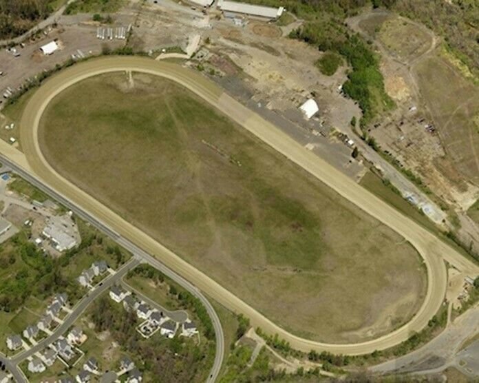 BOWIE RACE TRACK 8X10 PHOTO HORSE RACING PICTURE MARYLAND AERIAL