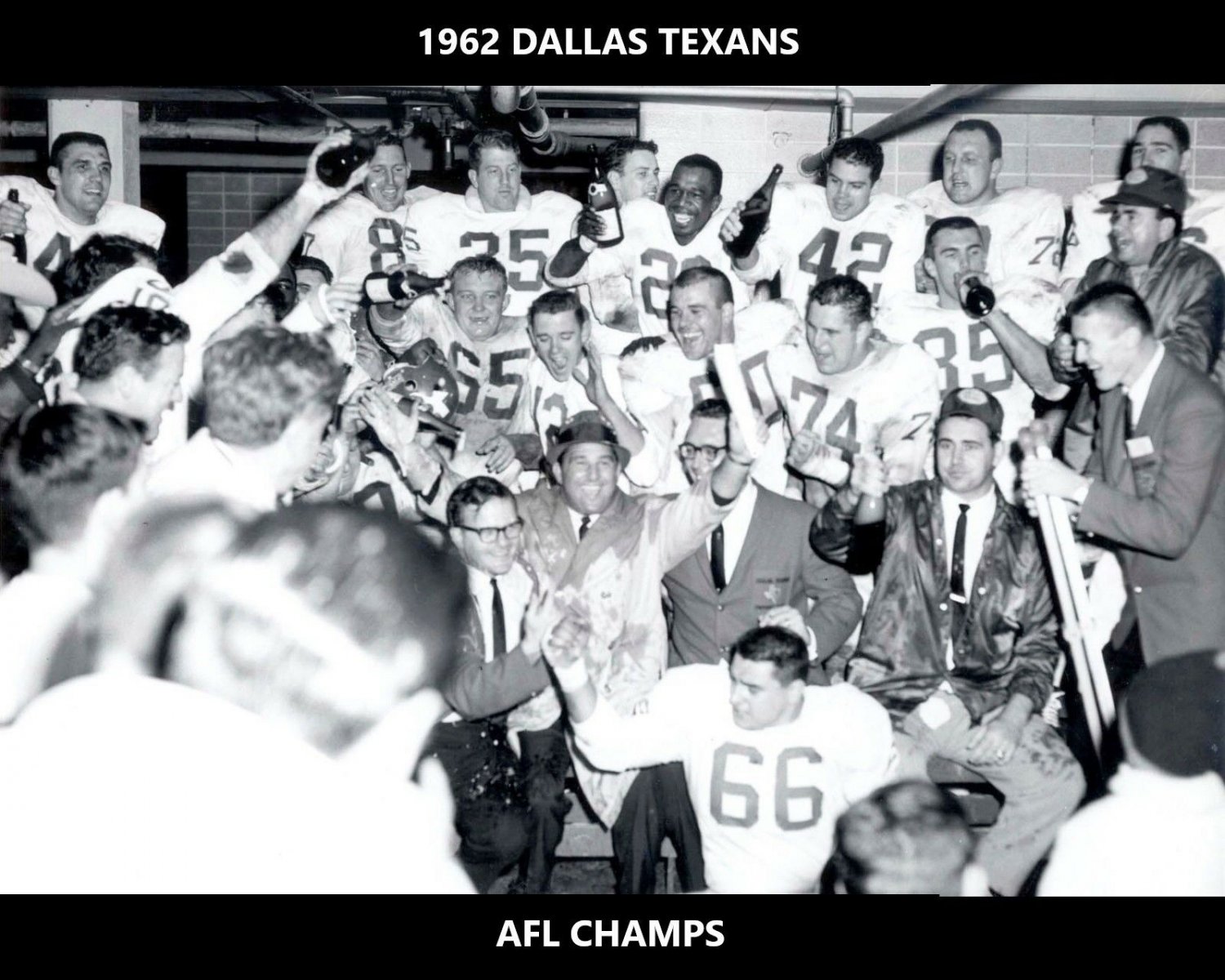 1962 DALLAS TEXANS TEAM 8X10 PHOTO FOOTBALL PICTURE AFL CHAMPS