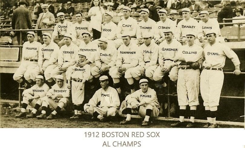 1912 BOSTON RED SOX 8X10 TEAM PHOTO BASEBALL PICTURE WITH NAMES WS CHAMPS MLB