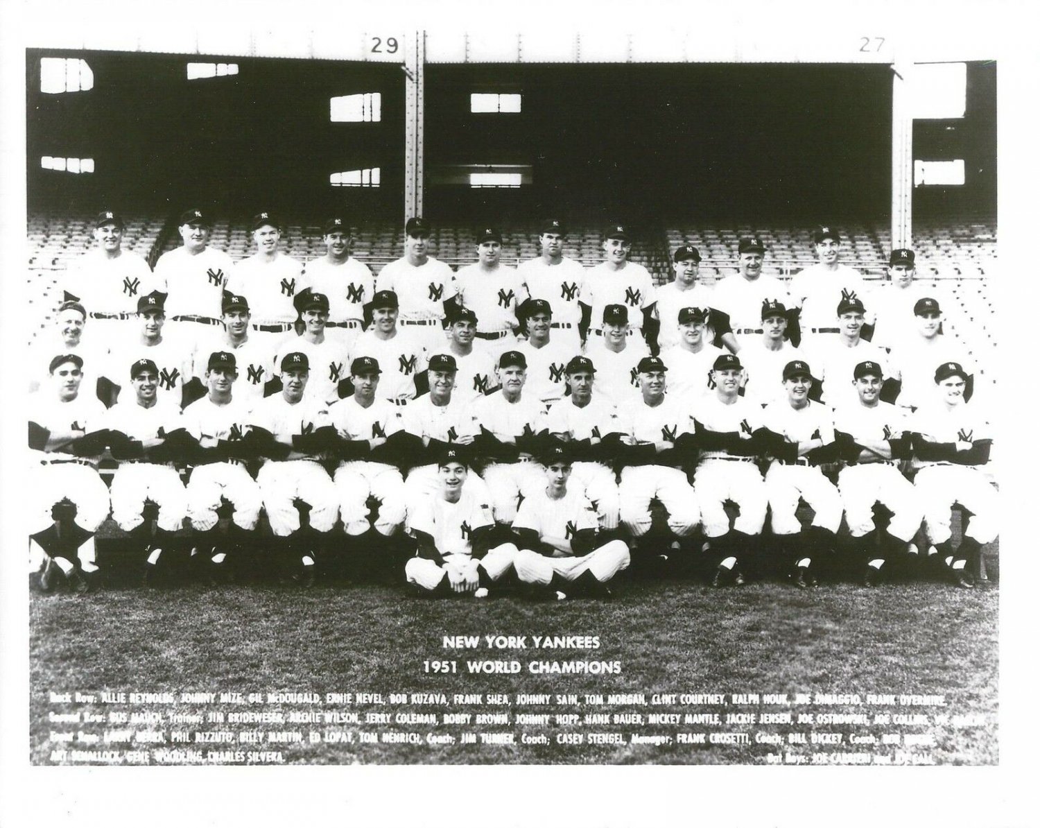 1951 NEW YORK YANKEES 8X10 TEAM PHOTO BASEBALL PICTURE NY WORLD CHAMPS MLB