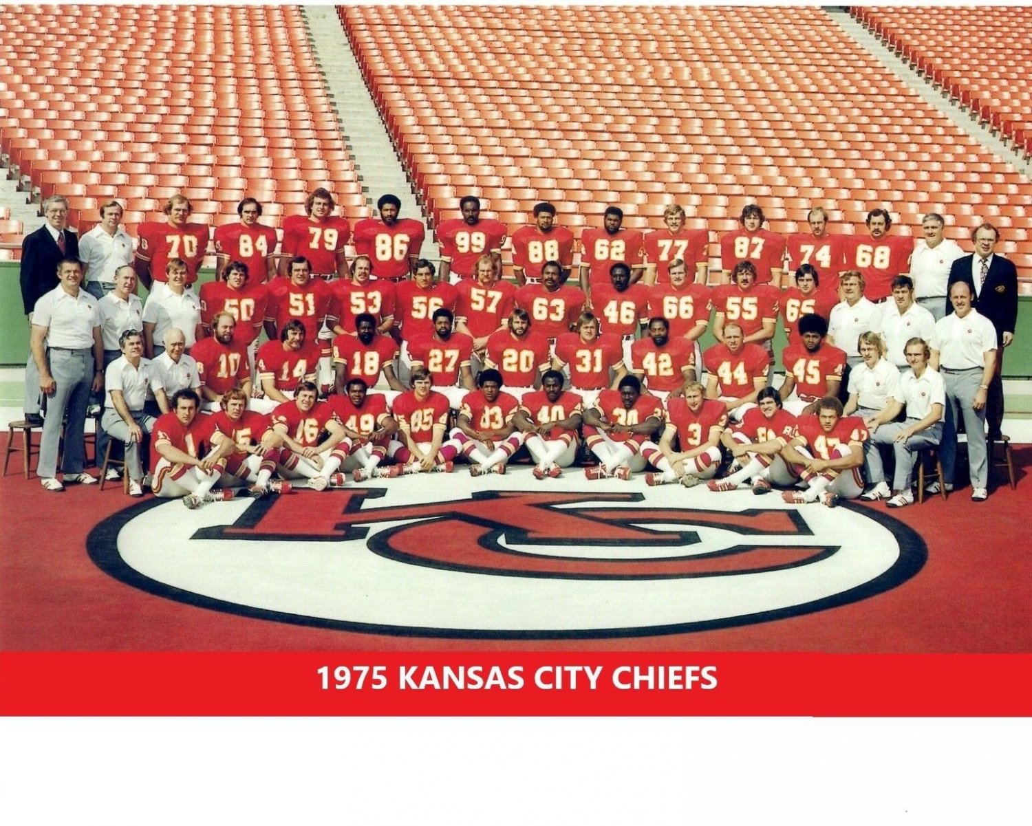 1975 KANSAS CITY CHIEFS 8X10 TEAM PHOTO FOOTBALL NFL PICTURE NFL KC