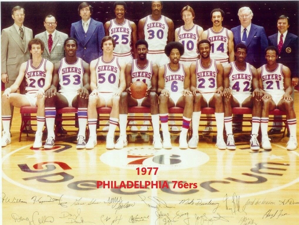 1977 PHILADELPHIA 76ers TEAM 8X10 PHOTO BASKETBALL SEVENTY SIXERS ...